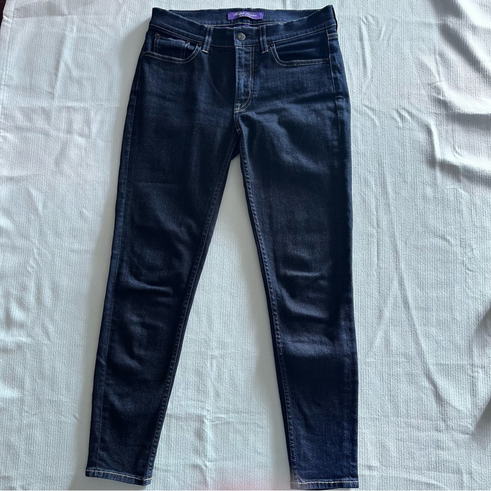 Ralph Lauren Purple Label Dark Blue Women’s‎ Skinny Jeans 28 made in Italy 🇮🇹